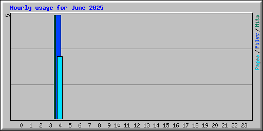 Hourly usage for June 2025